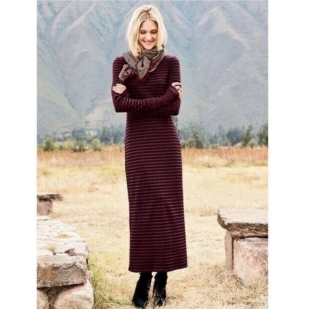 Peruvian Connection Andover Striped Long Sleeve Maxi Dress - Picture 7 of 7